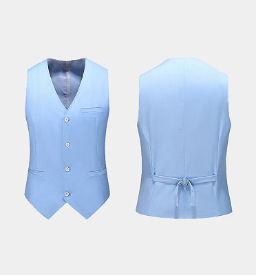 Classic Sky Blue Men Suits | Three Pieces Men Suits Sale_3