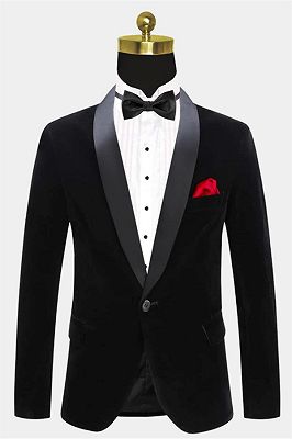 Black Velvet Wedding Men Suits | Classic Business Blazer Online
