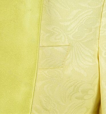 Yellow Jacquard Men Suits | Three Pieces Shawl Lapel Tuxedo_4