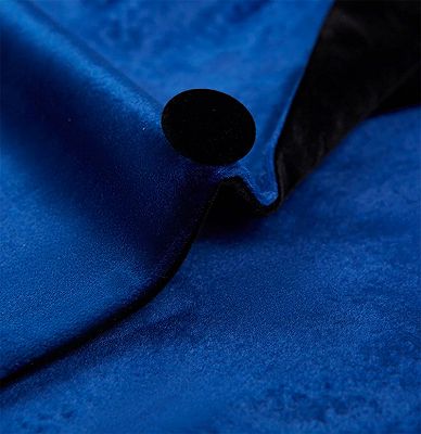 Blue Velvet Blazer for Men | One Piece Shawl Lapel Tuxedo_3