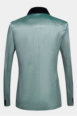 Turquoise Velvet Tuxedo Jacket | Scott One Button Prom Blazer
