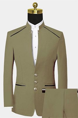 Gerardo Mandarin Collar Suit | Two Pieces Men Suits for Prom_1