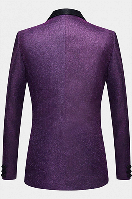 Sparkly Purple Sequins Blazer Online | One Piece Shiny Prom Suits