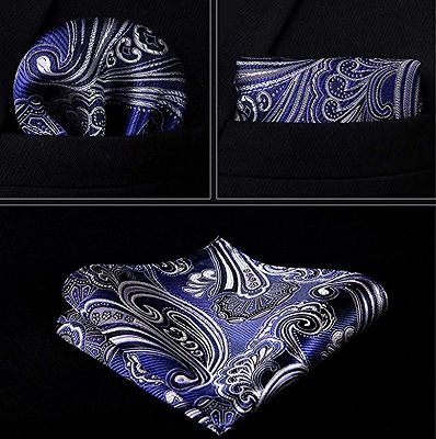 Fashion Cobalt Blue Paisley Prom Mens Vest Online_4