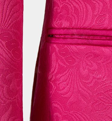 Floral Pink Jacquard Men Suits Online | Slim Fit Prom Suits with One Button_5
