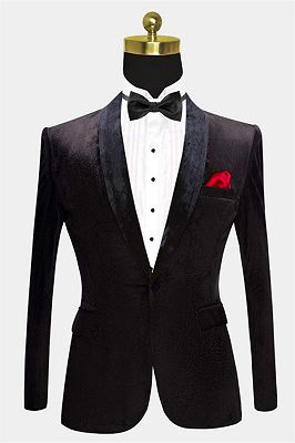 Jaime Black Velvet Dinner Jacket | Formal Business Men Suit_1