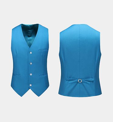 Light Blue Three Pieces Prom Suits | Notched Lapel Men Suits_3