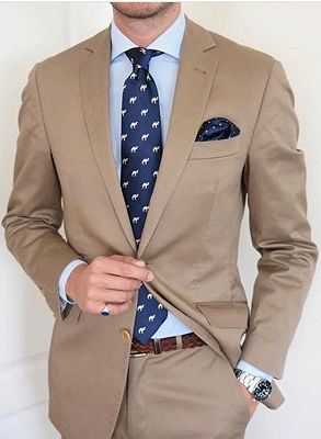 Classy Men Business Suits for Groom Tuxedo | 2Piece Bridegroom Outfit Slim Fit Men Suits