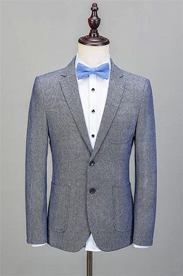 Gray Formal Business Men Blazer | New Arrival Notched Lapel Tuxedo_1