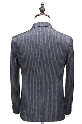 Gary Men Suits Vertical Stripe Smart Casual Suits | Slim Fit Suit 3 Piece For Business Wedding
