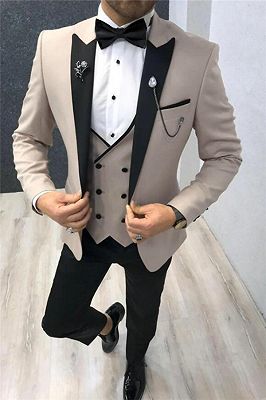 Bespoke White Dinner Tuxedos | Peak Lapel Mens Dress Suits 3 Pieces