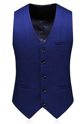 Navy Blue Simple Formal Tuxedo | Slim fit Men Suits online_3