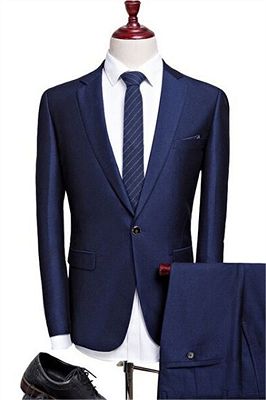 Casual Latest Designs Navy Blue Men Suits | Formal Business Jacket Slim Fit Tuxedos Best Man Blazers 2 Pieces