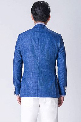 Blue blended Blazer | Formal Business Jacket with Two Button