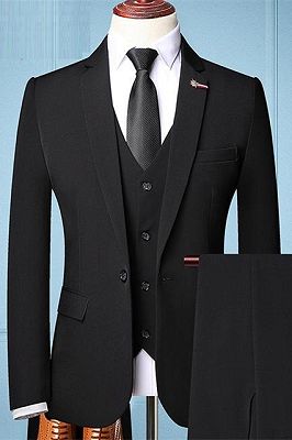 Three Pieces Groom Tuxedos | Groomsmen Best Man Suit Wedding Men Suits Bridegroom_1